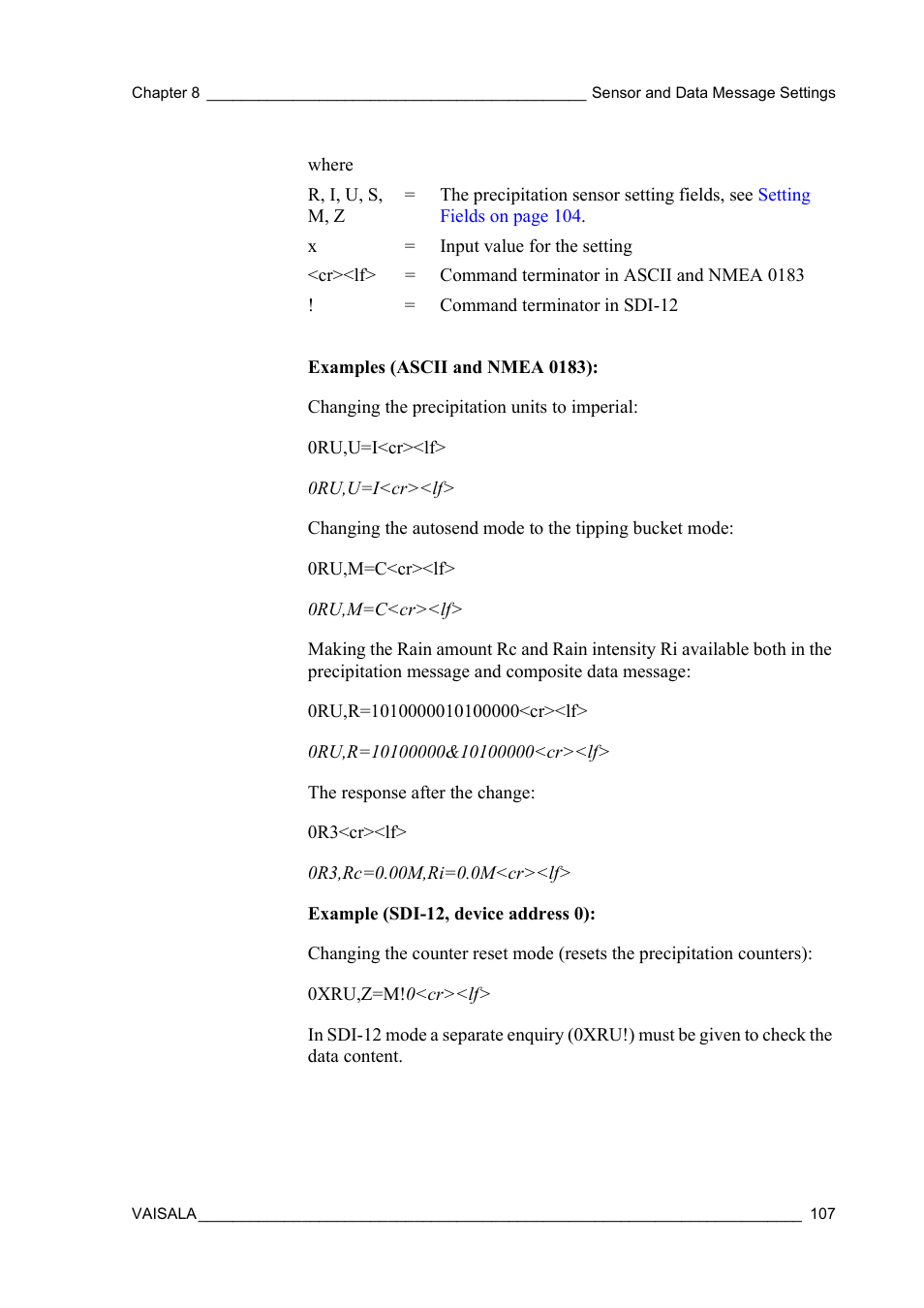 Vaisala WXT510 User Manual | Page 109 / 152