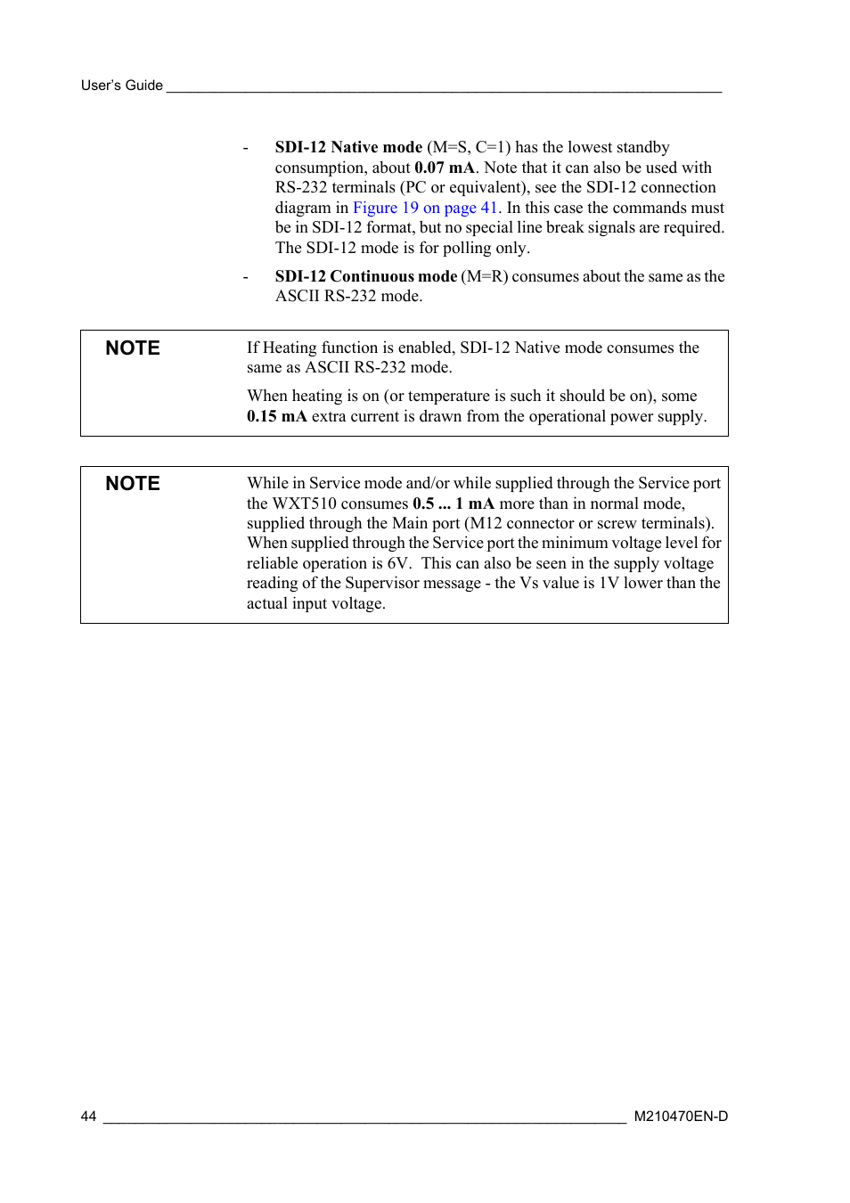 Vaisala WXT510 User Manual | Page 46 / 152