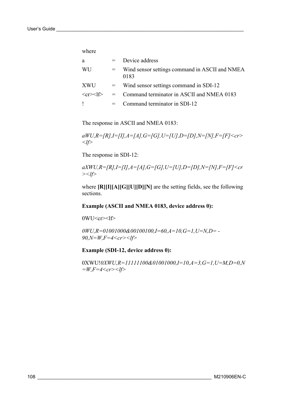 Vaisala WXT520 User Manual | Page 110 / 171