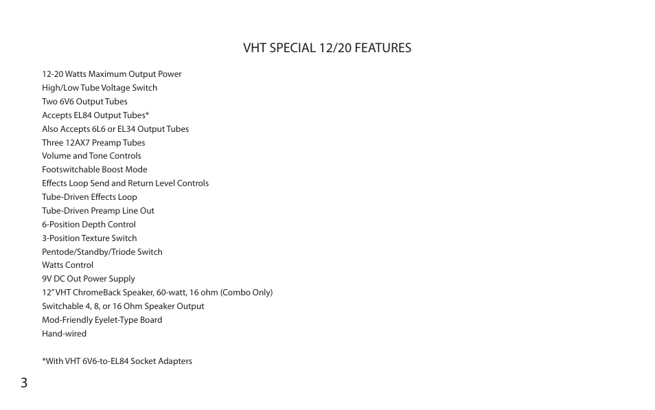 VHT Special 12/20 Head User Manual | Page 6 / 20