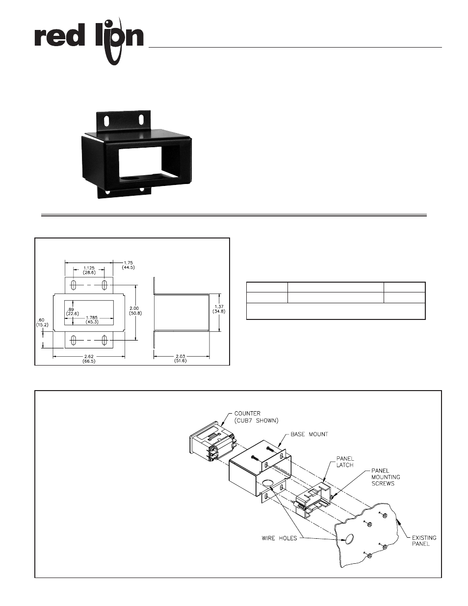 Red Lion BMK8 User Manual | 1 page