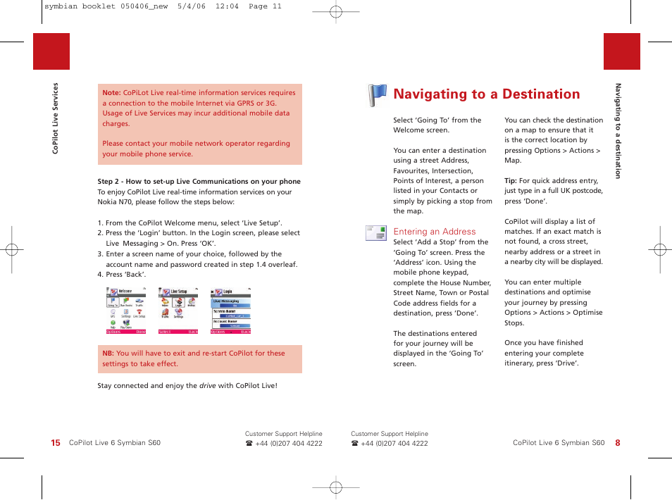 Navigating to a destination | ALK Technologies Nokia N70 User Manual | Page 11 / 14