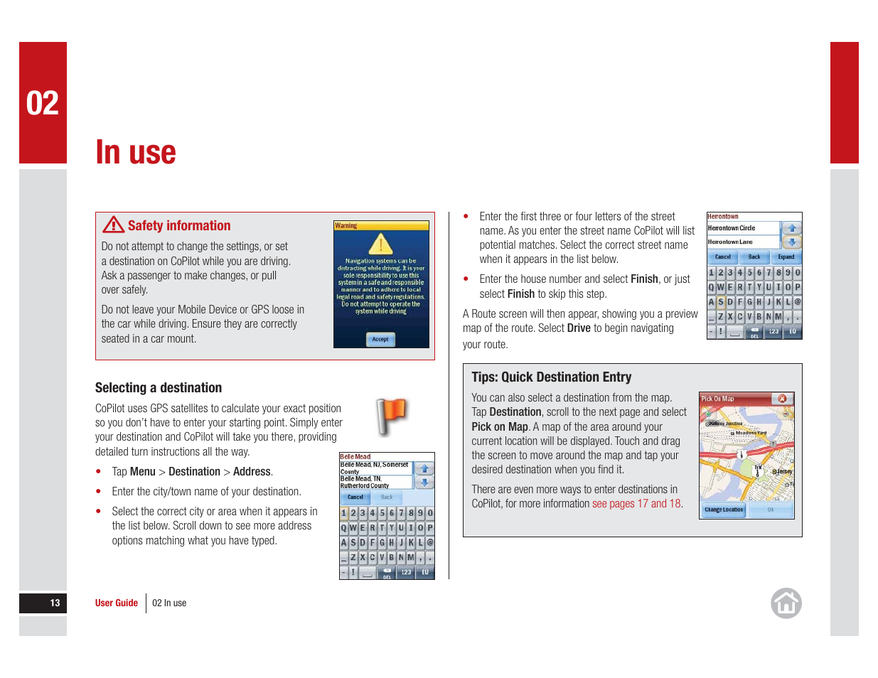In use | ALK Technologies COPILOT LIVE 7 User Manual | Page 13 / 56
