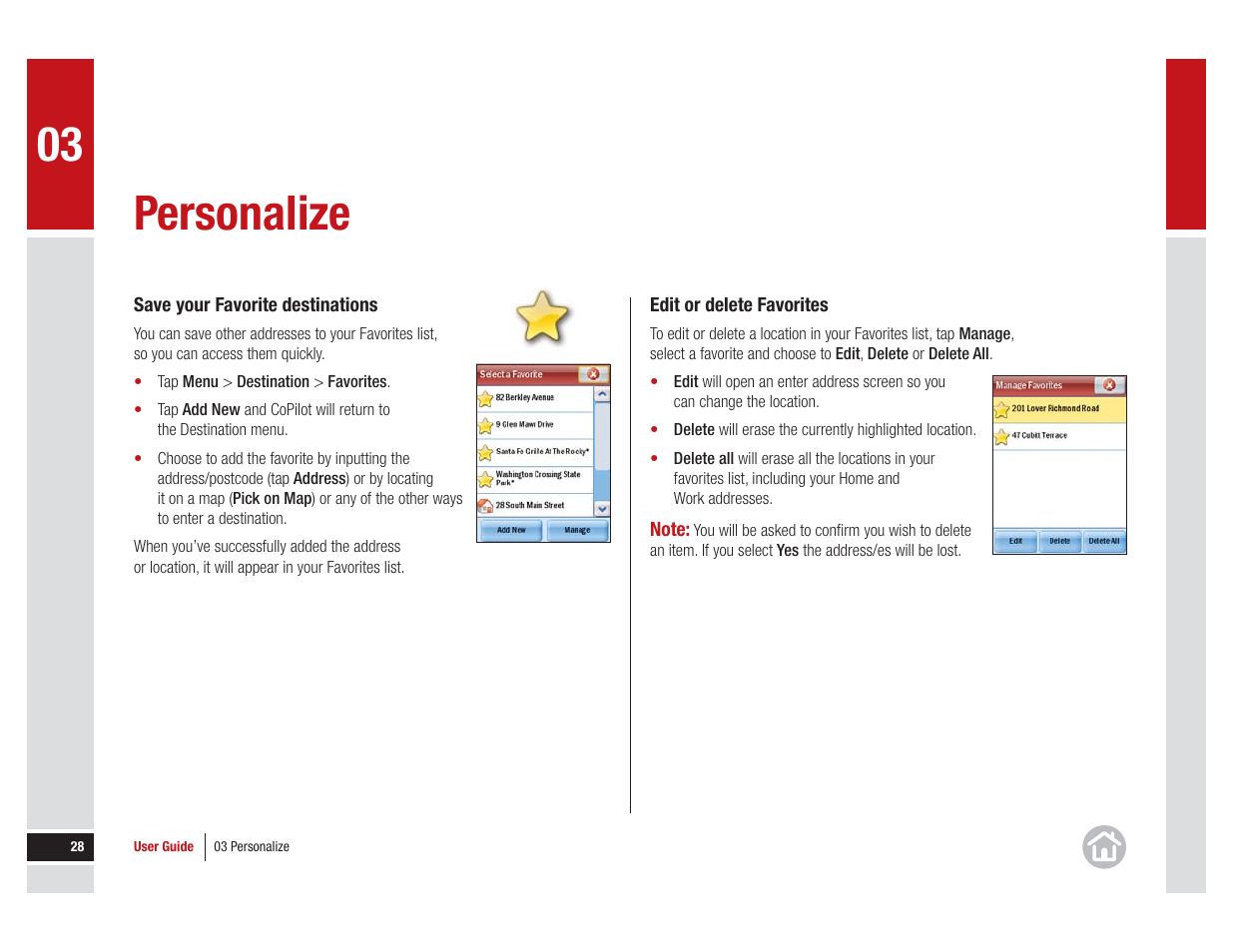 For more information on, Personalize | ALK Technologies COPILOT LIVE 7 User Manual | Page 28 / 56