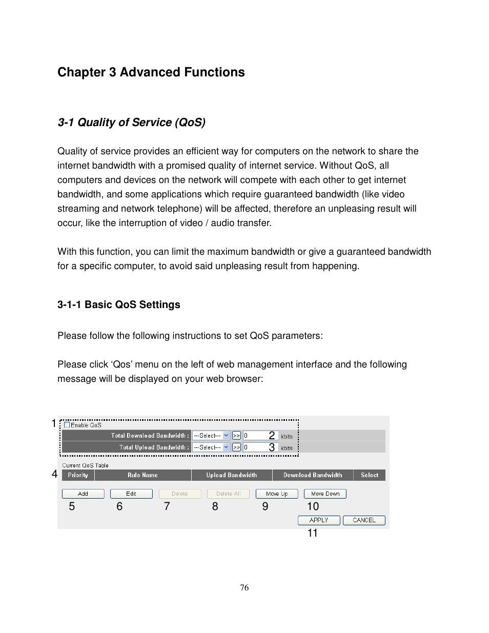 Chapter 3 advanced functions | Airlink101 AR580W3G User Manual | Page 86 / 134