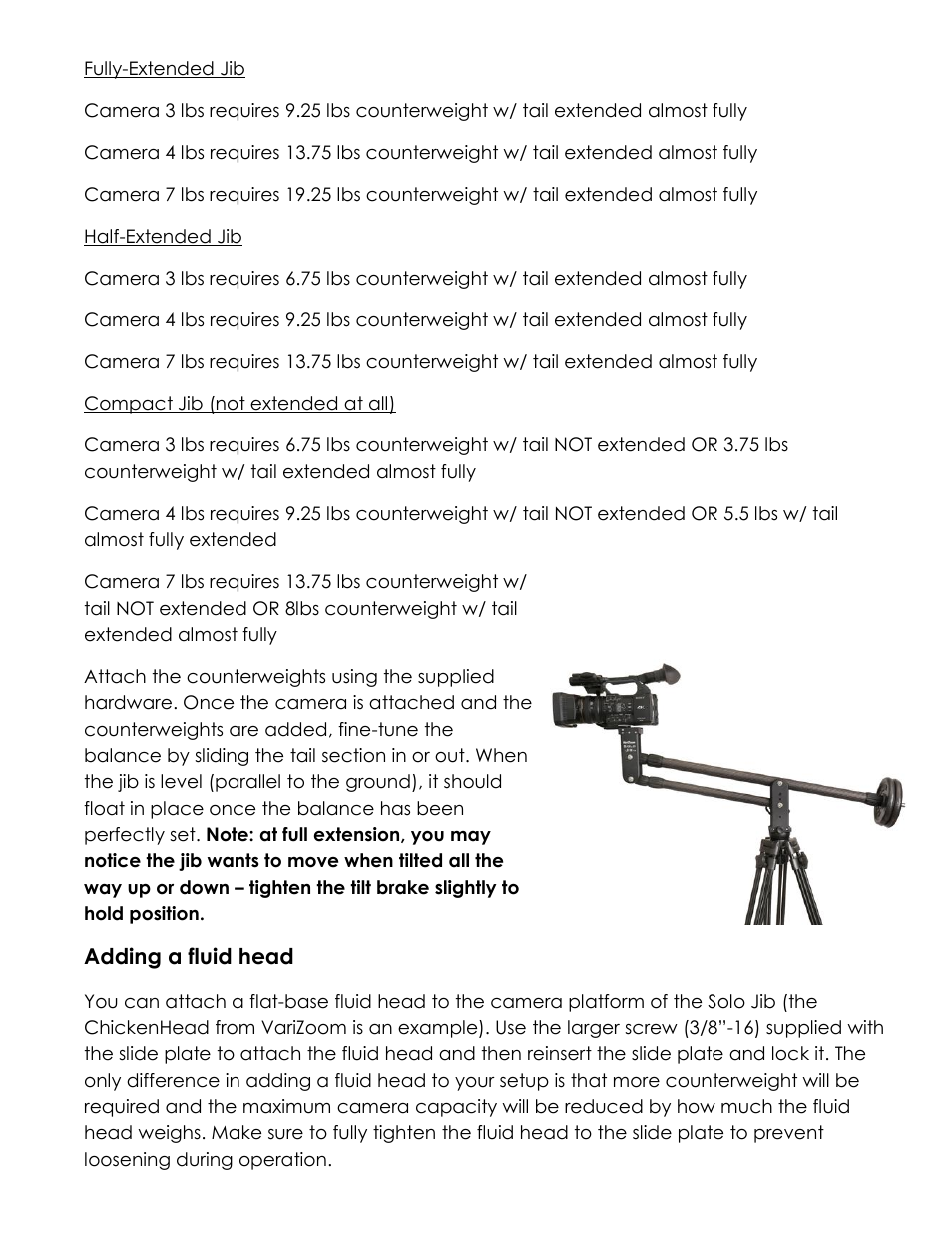 VariZoom SOLO JIB CF KIT User Manual | Page 5 / 7