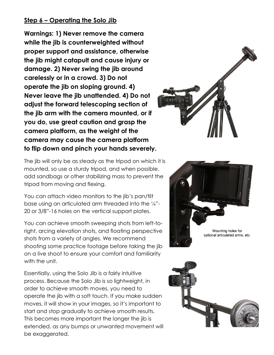 VariZoom SOLO JIB CF KIT User Manual | Page 6 / 7
