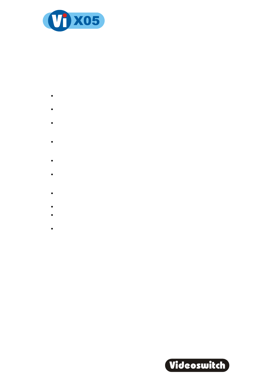 1 start here, Digital recorder | Videoswitch Vi605 User Manual | Page 5 / 73
