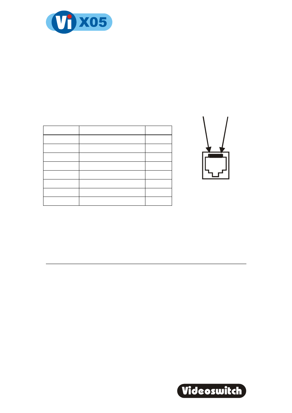 Digital recorder, Pin1 pin8 | Videoswitch Vi605 User Manual | Page 64 / 73