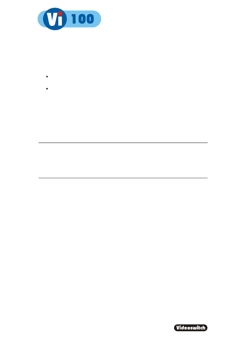 Digital recorder | Videoswitch Vi100 User Manual | Page 26 / 37