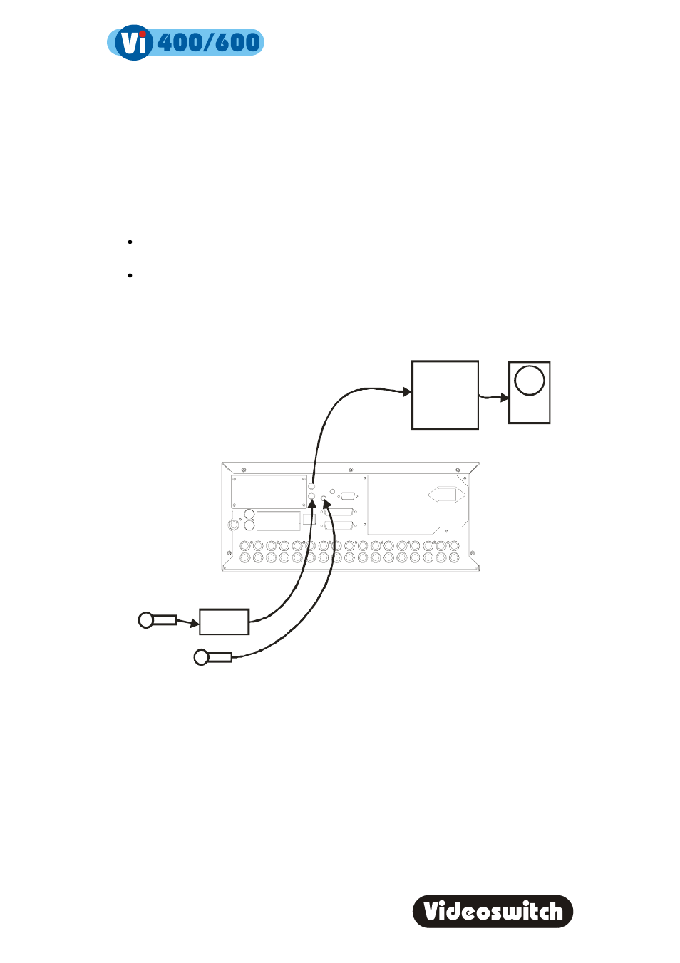 10 connections, Digital recorder, 1 audio | Vi600 | Videoswitch Vi600 User Manual | Page 52 / 70