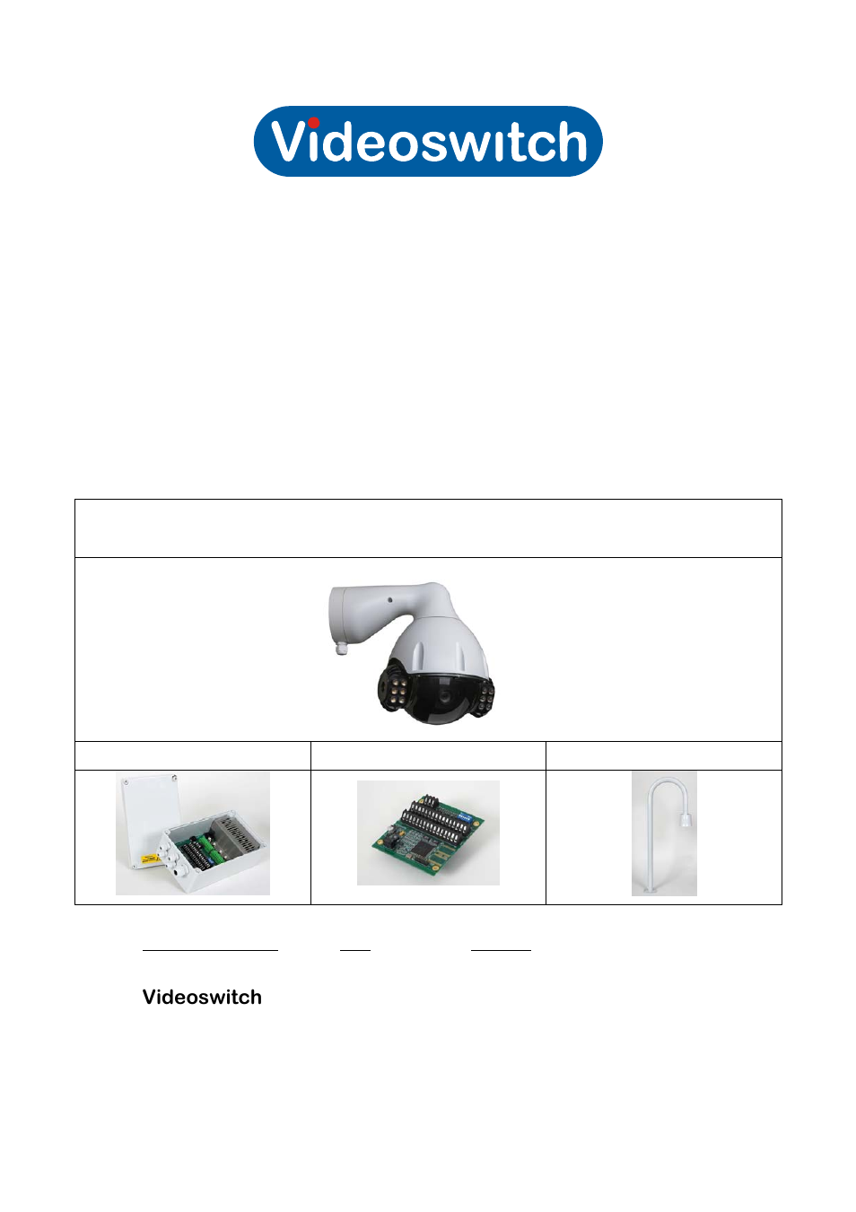 Videoswitch CMOR D2 Dome User Manual | 38 pages