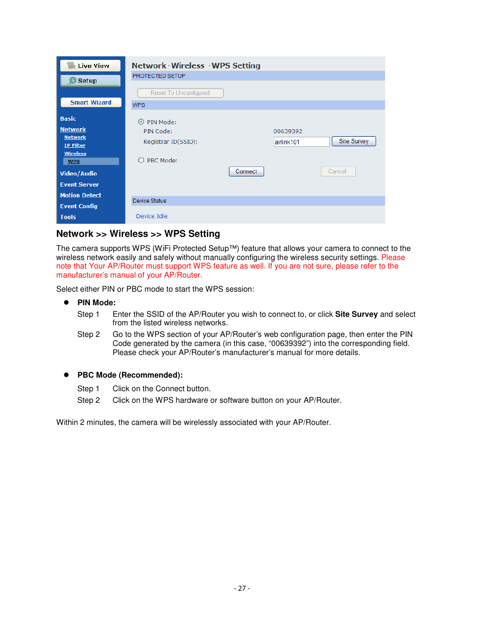 Airlink101 AIC1620W User Manual | Page 28 / 76