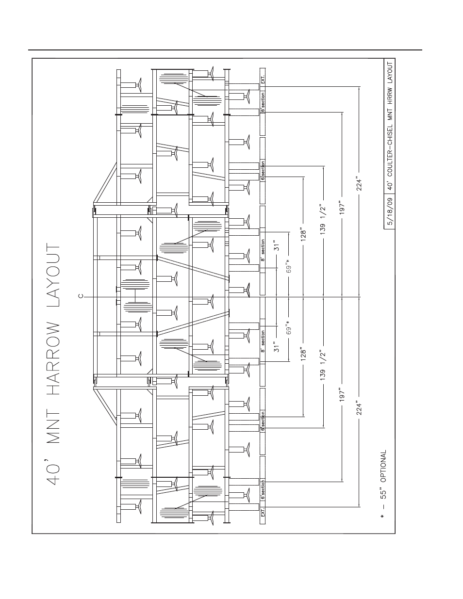 40' mounted harrow layout, 40’ mounted harrow layout -28 | Summers Disk-Chisel User Manual | Page 110 / 119