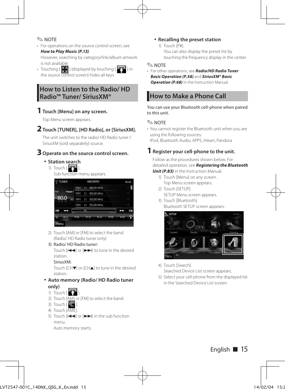 How to make a phone call, English ñ | Kenwood DNX691HD User Manual | Page 15 / 56