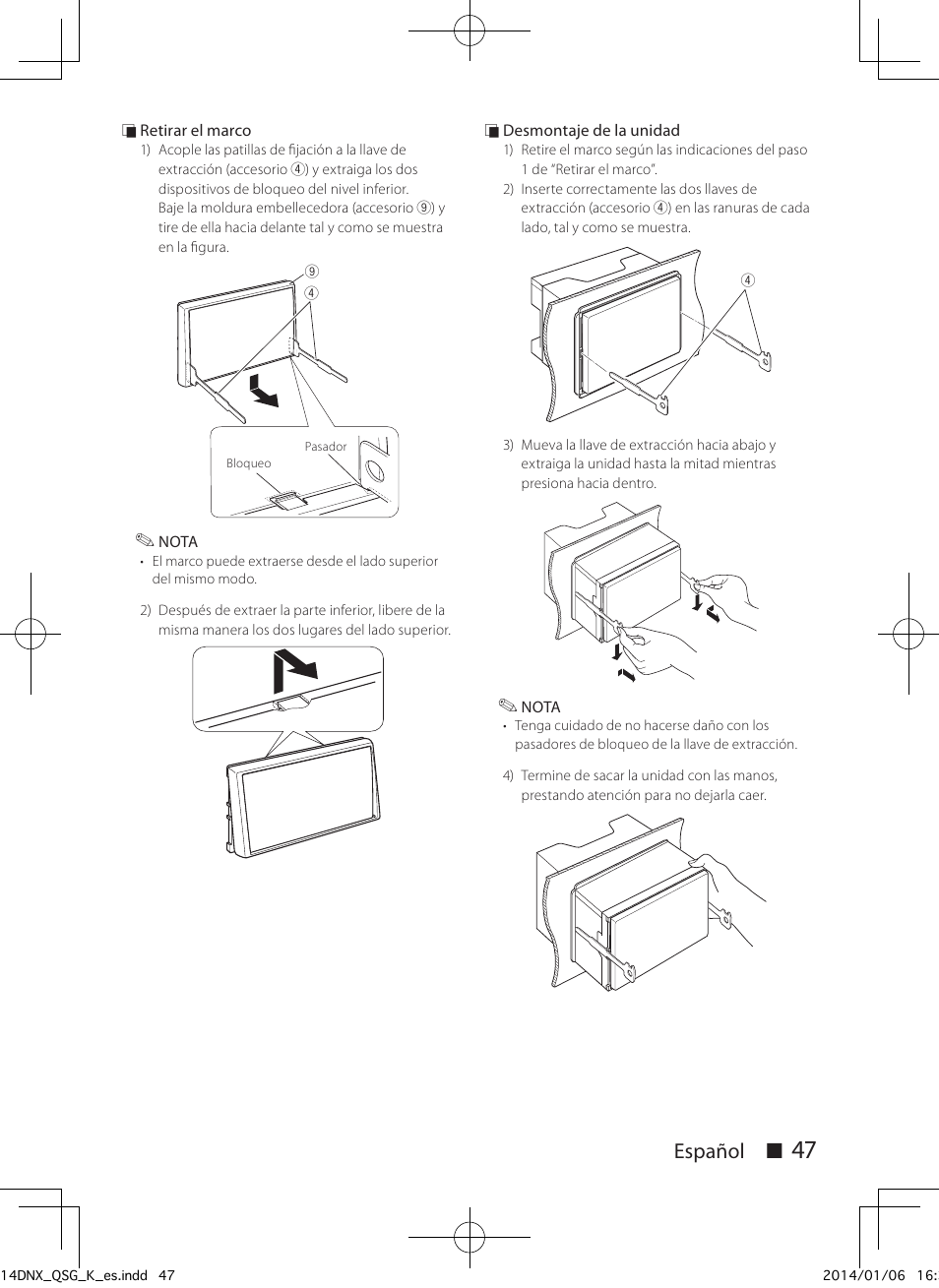 Español с | Kenwood DNX691HD User Manual | Page 47 / 56