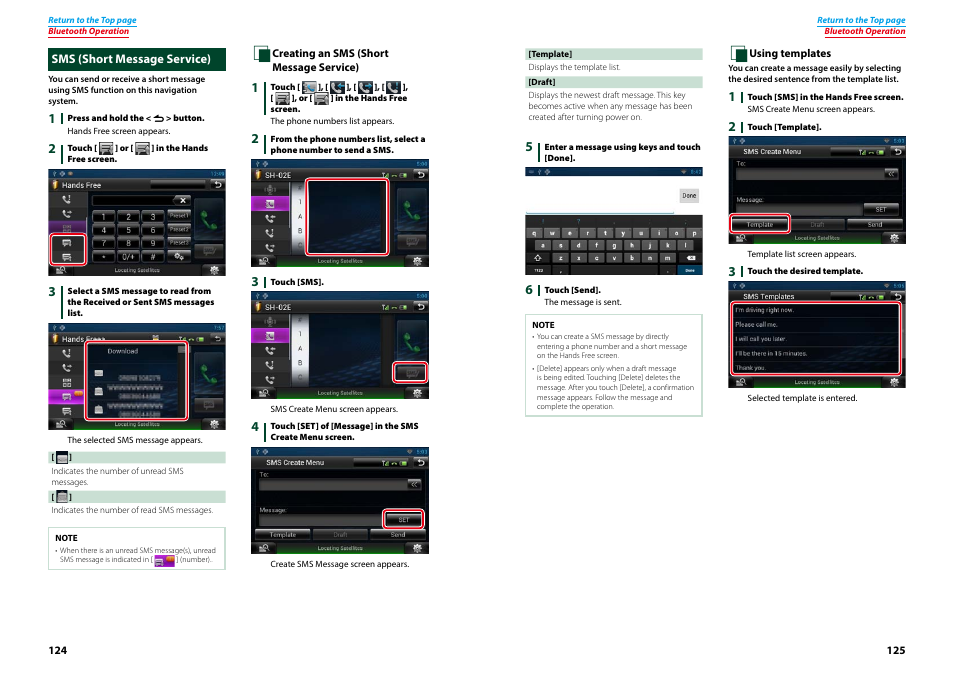 Sms (short message service) | Kenwood DNN770HD User Manual | Page 63 / 87