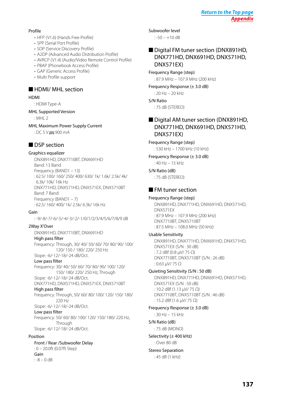 Kenwood DNX691HD User Manual | Page 138 / 145