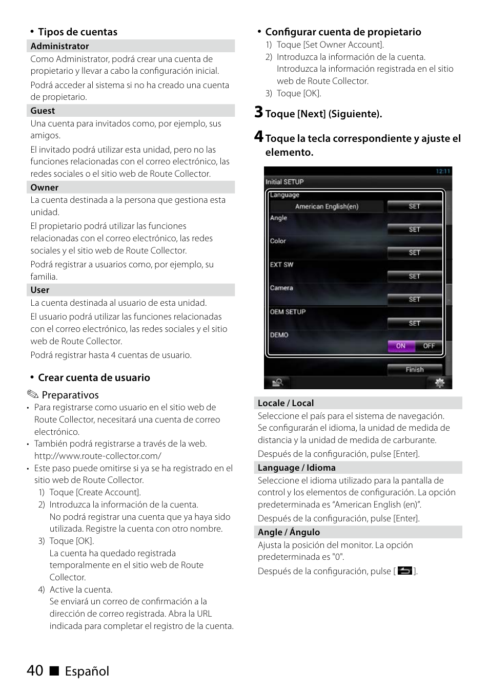 Ñ español | Kenwood DNN991HD User Manual | Page 40 / 68