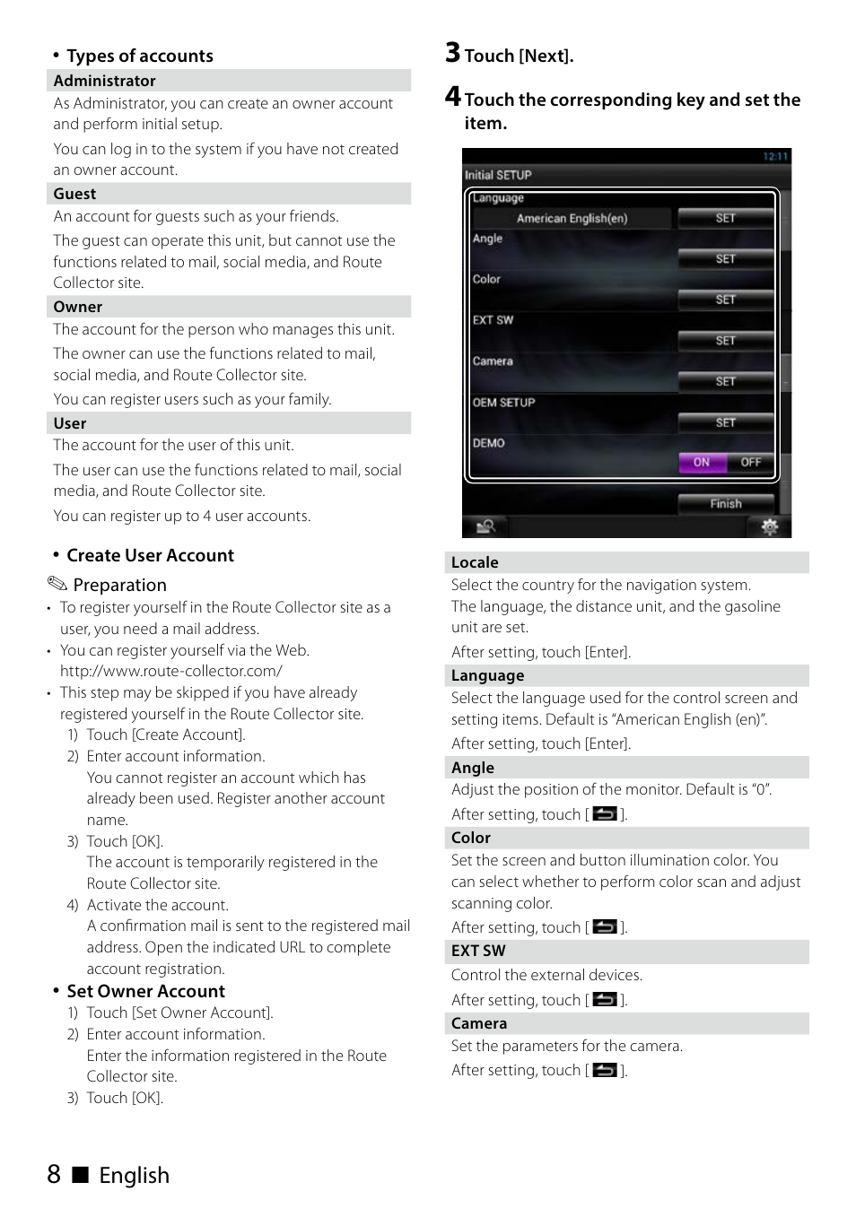 Ñ english | Kenwood DNN991HD User Manual | Page 8 / 68