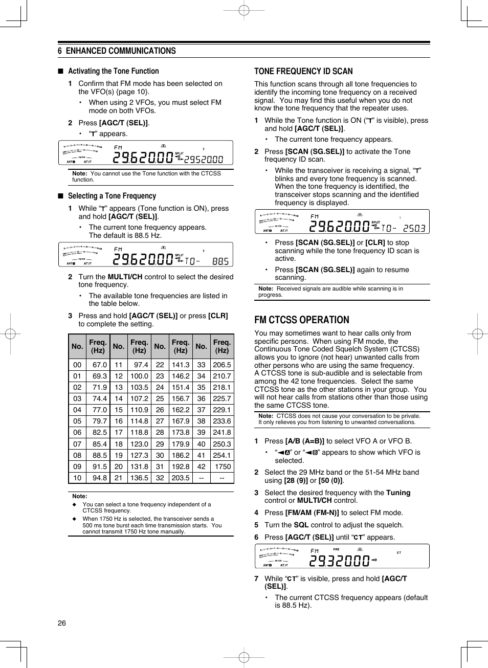 Fm ctcss operation | Kenwood TS-590S User Manual | Page 34 / 92