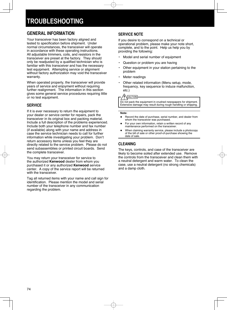 79 troubleshooting.indd.pdf, Troubleshooting, General information | Kenwood TS-590S User Manual | Page 82 / 92