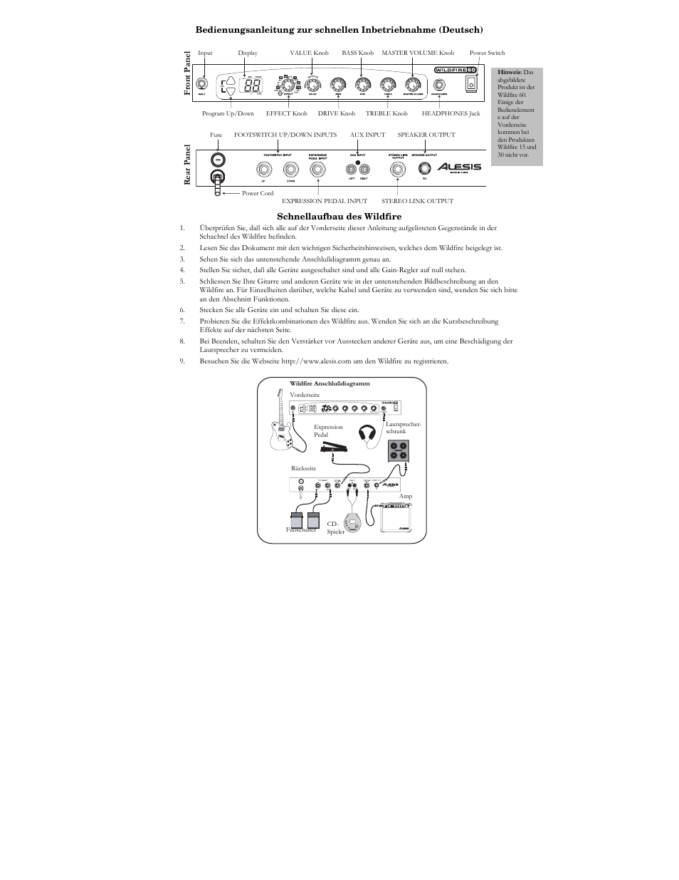 ALESIS WILDFIRE 15 User Manual | Page 11 / 16