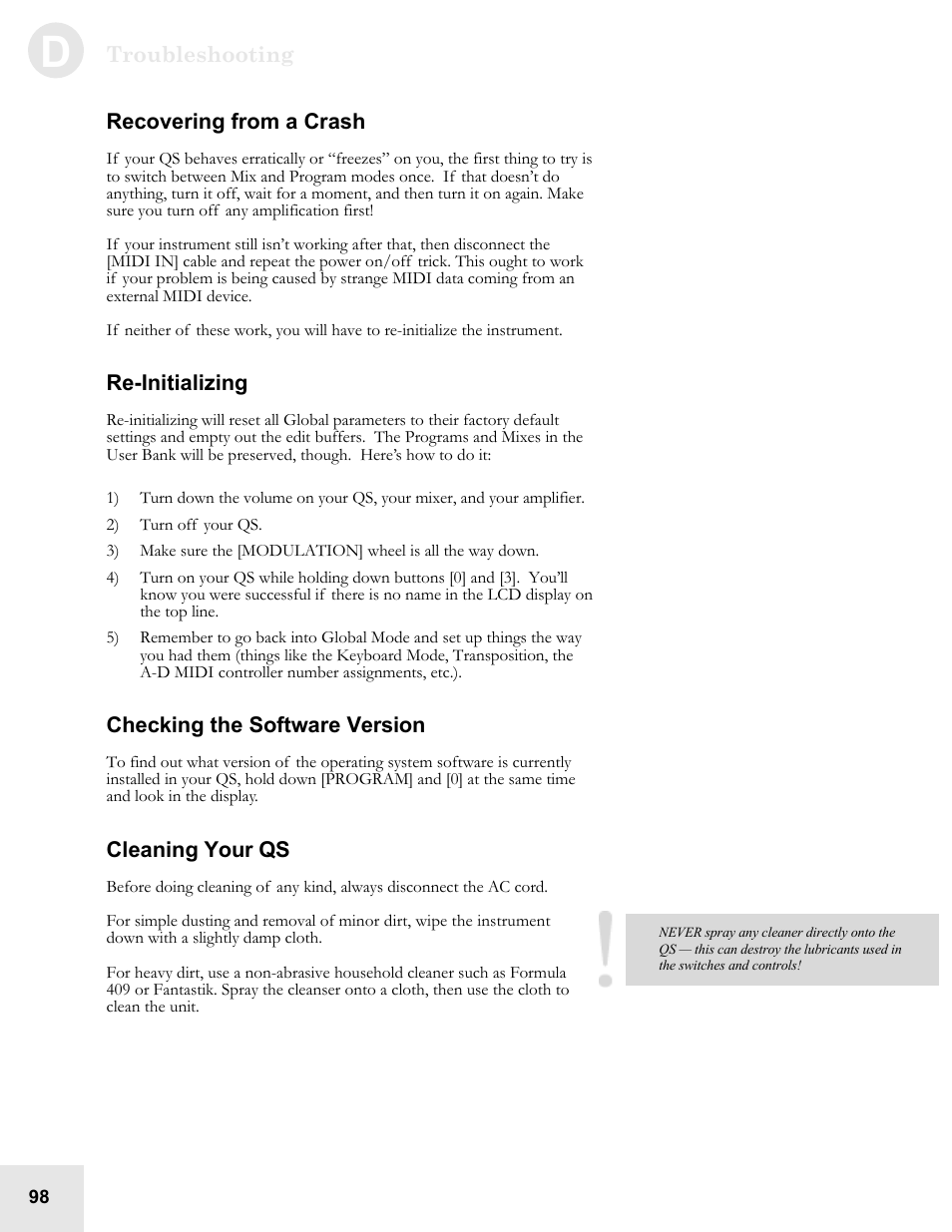 ALESIS QS6.2 User Manual | Page 100 / 105