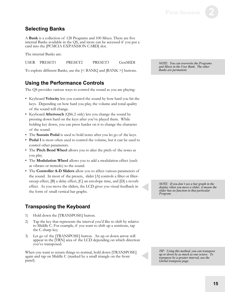 ALESIS QS6.2 User Manual | Page 17 / 105