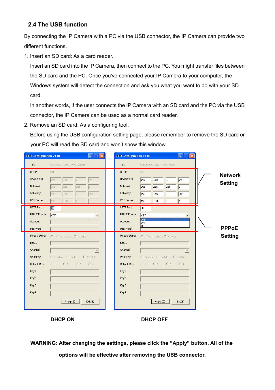 4 the usb function, Function | Approach Tech Appro IP Camera LC-7314 User Manual | Page 13 / 106