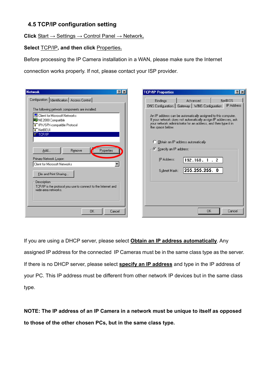 5 tcp/ip configuration setting, 5 tcp/ip, Configuration setting | Approach Tech Appro IP Camera LC-7314 User Manual | Page 24 / 106