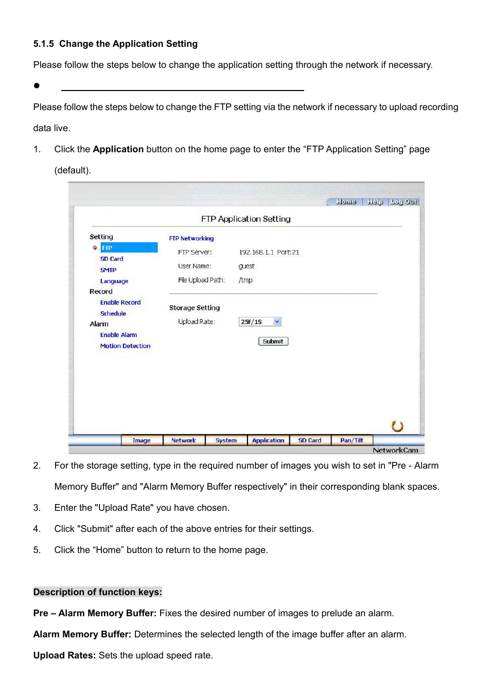 5 change the application setting | Approach Tech Appro IP Camera LC-7314 User Manual | Page 53 / 106