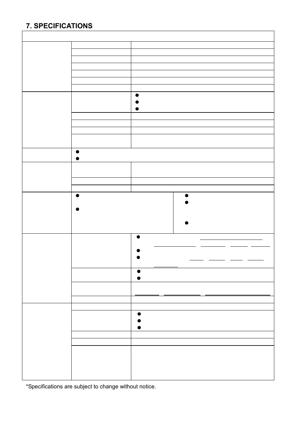 Specifications, 84 7. specifications | Approach Tech Appro IP Camera LC-7314 User Manual | Page 86 / 106