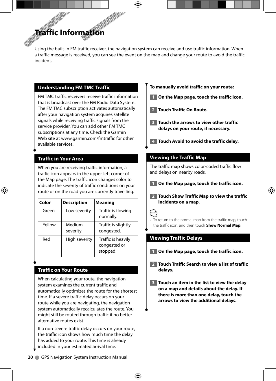 Traffic information | Kenwood DNX7240BT User Manual | Page 20 / 24