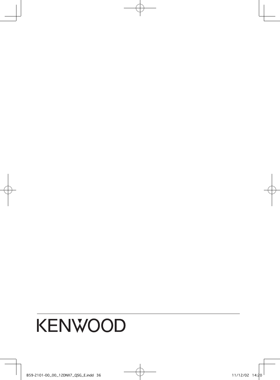 Kenwood DNX5210BT User Manual | Page 36 / 36