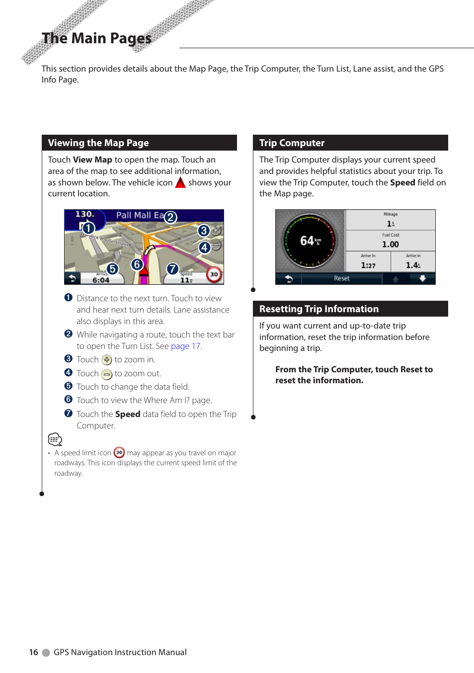 The main pages | Kenwood DNX4280BT User Manual | Page 16 / 32