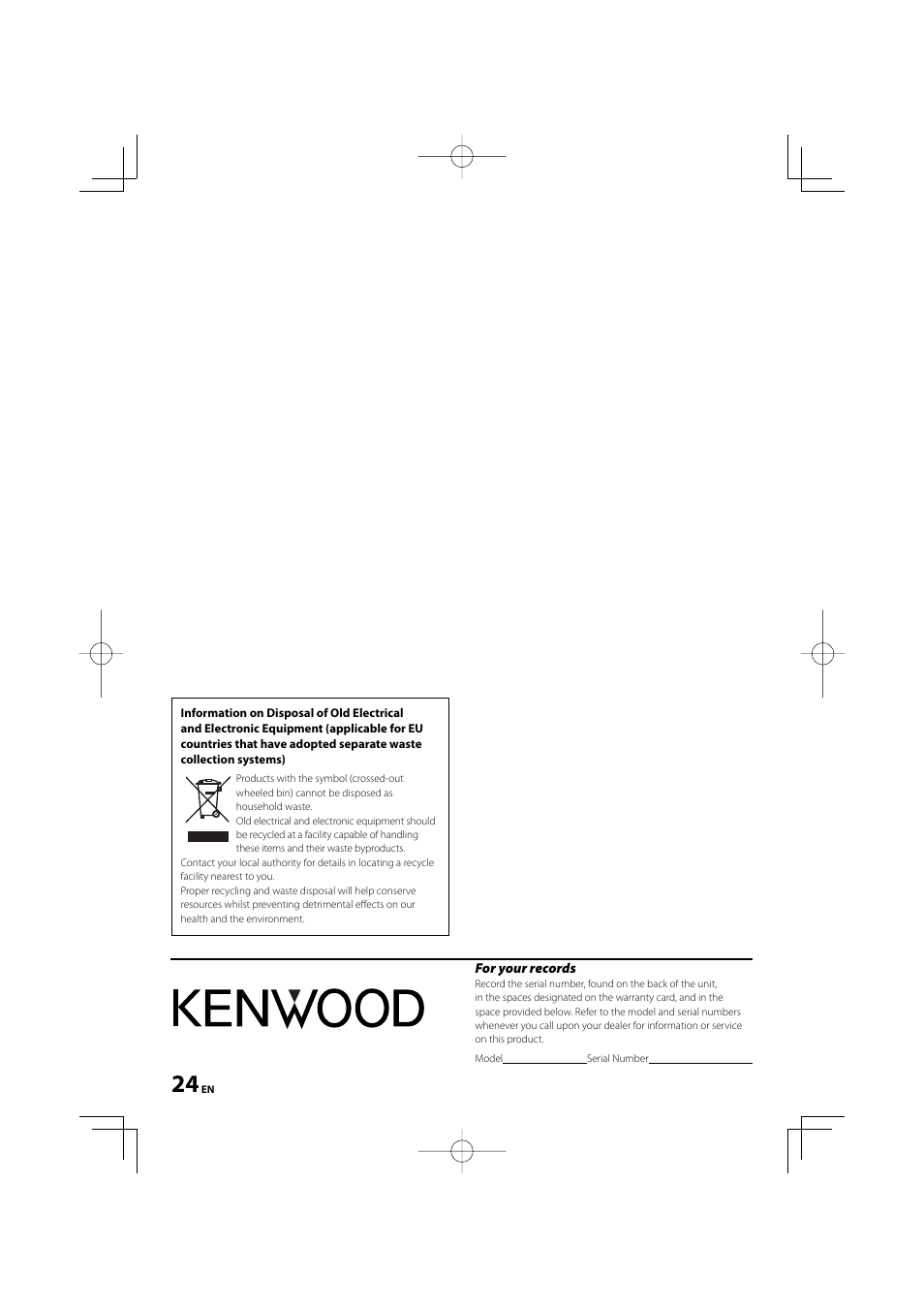 Kenwood M-505USB-S User Manual | Page 24 / 24