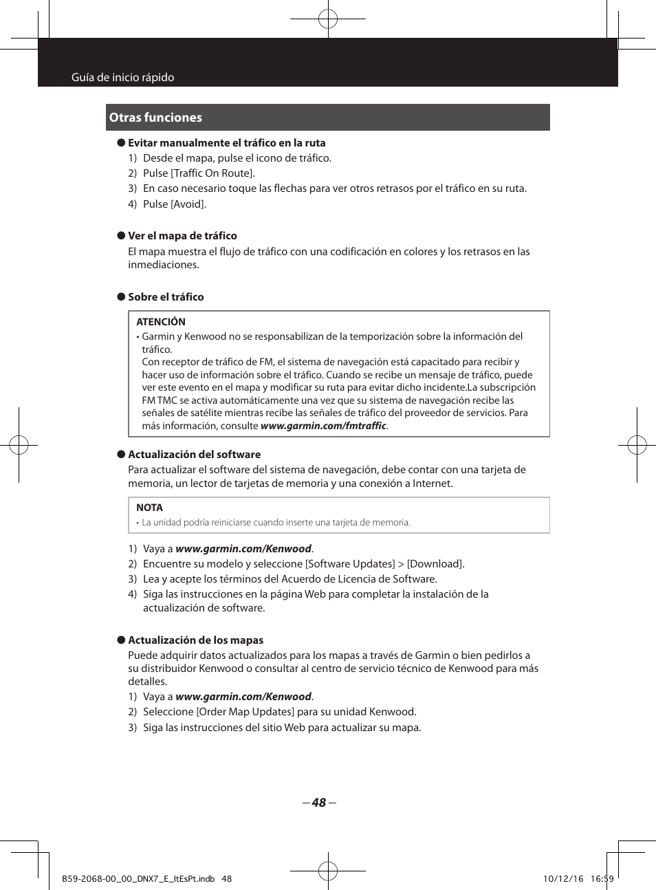 Kenwood DNX7280BT User Manual | Page 16 / 33