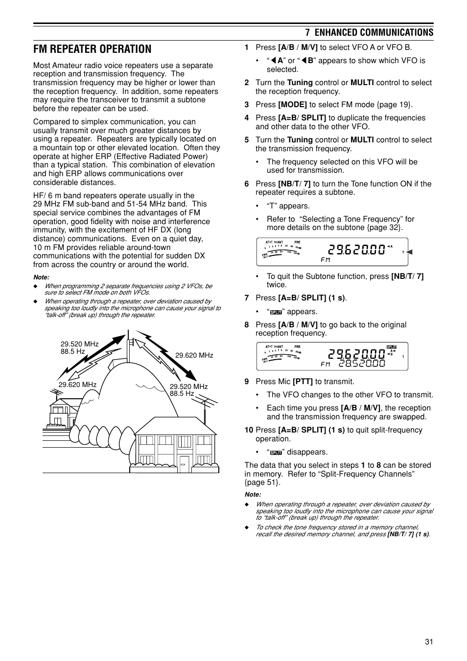 Fm repeater operation, 7 enhanced communications | Kenwood TS-480SAT User Manual | Page 39 / 104