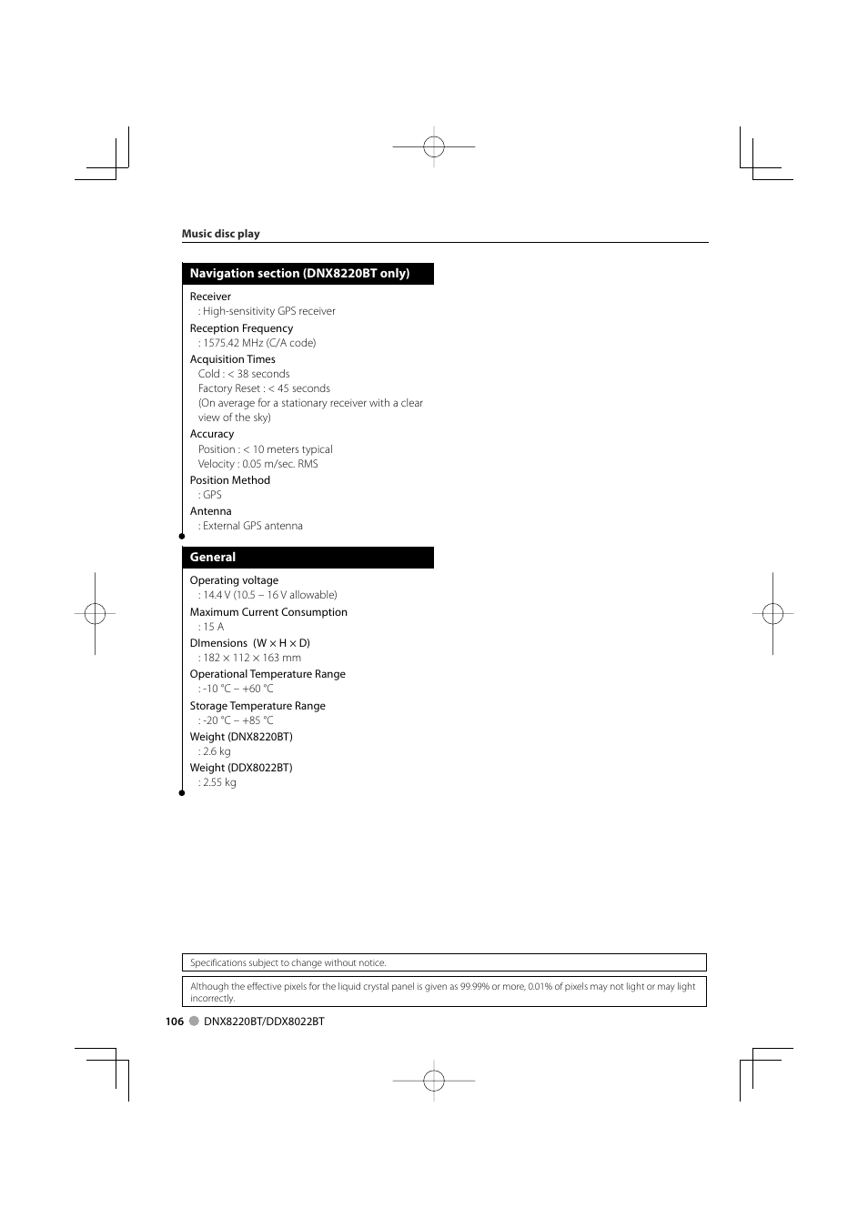 Kenwood DDX8022BT User Manual | Page 106 / 108