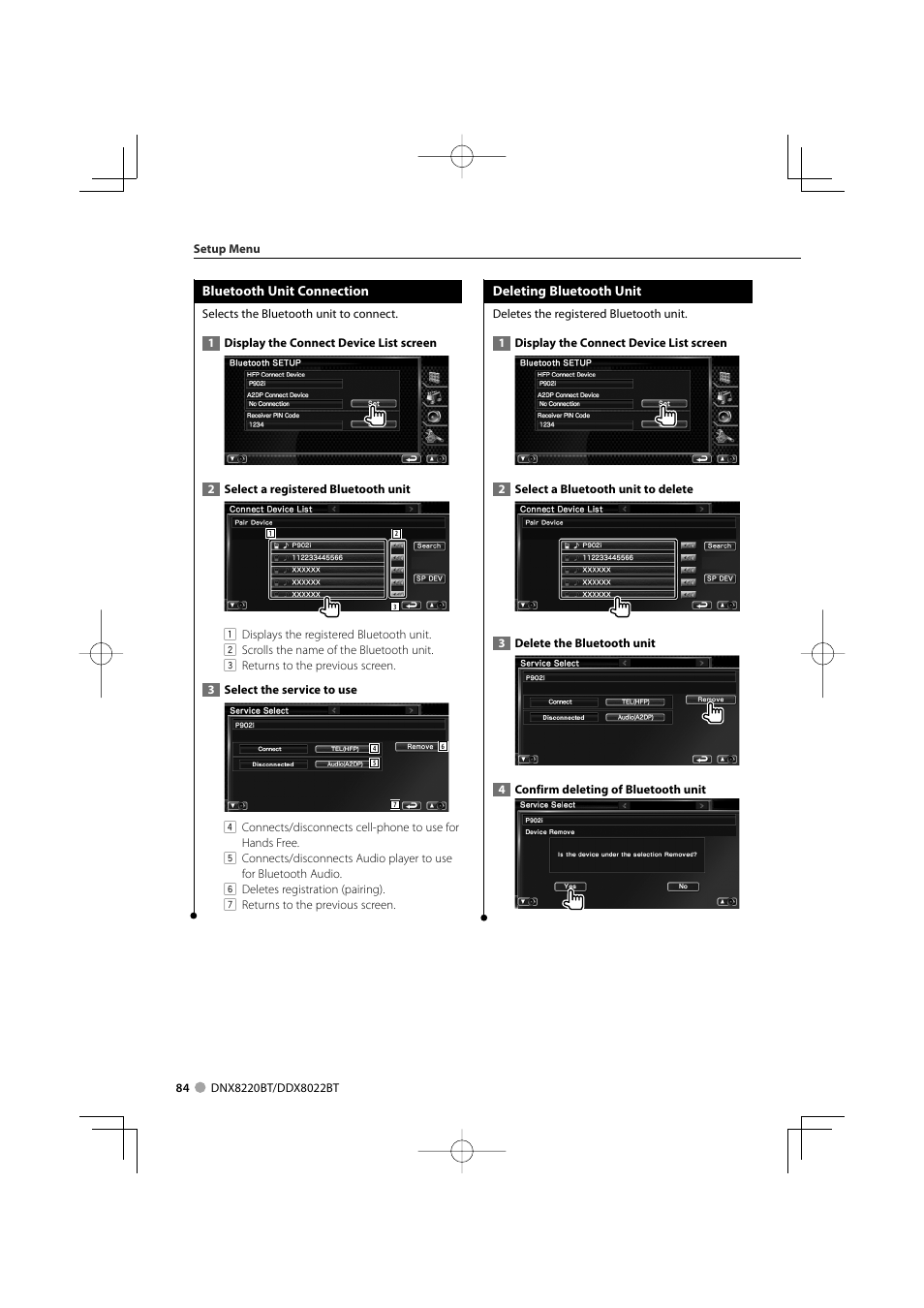 Kenwood DDX8022BT User Manual | Page 84 / 108