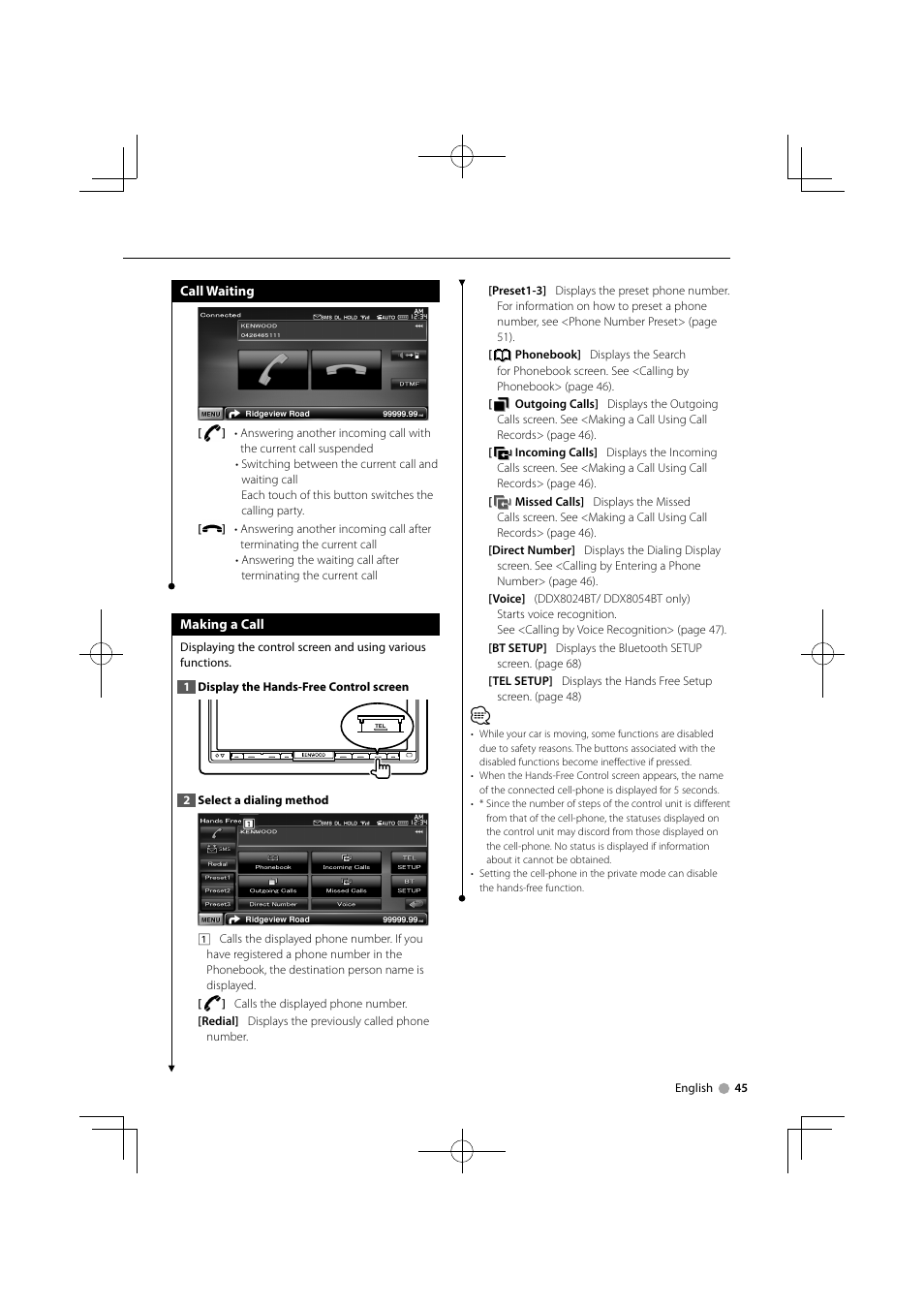 Kenwood DNX9240BT User Manual | Page 45 / 100