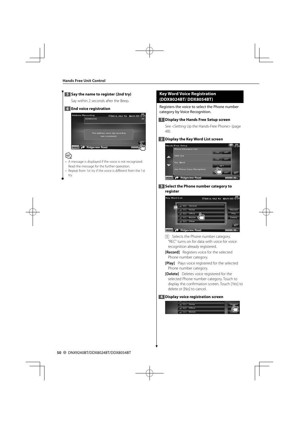 Kenwood DNX9240BT User Manual | Page 50 / 100