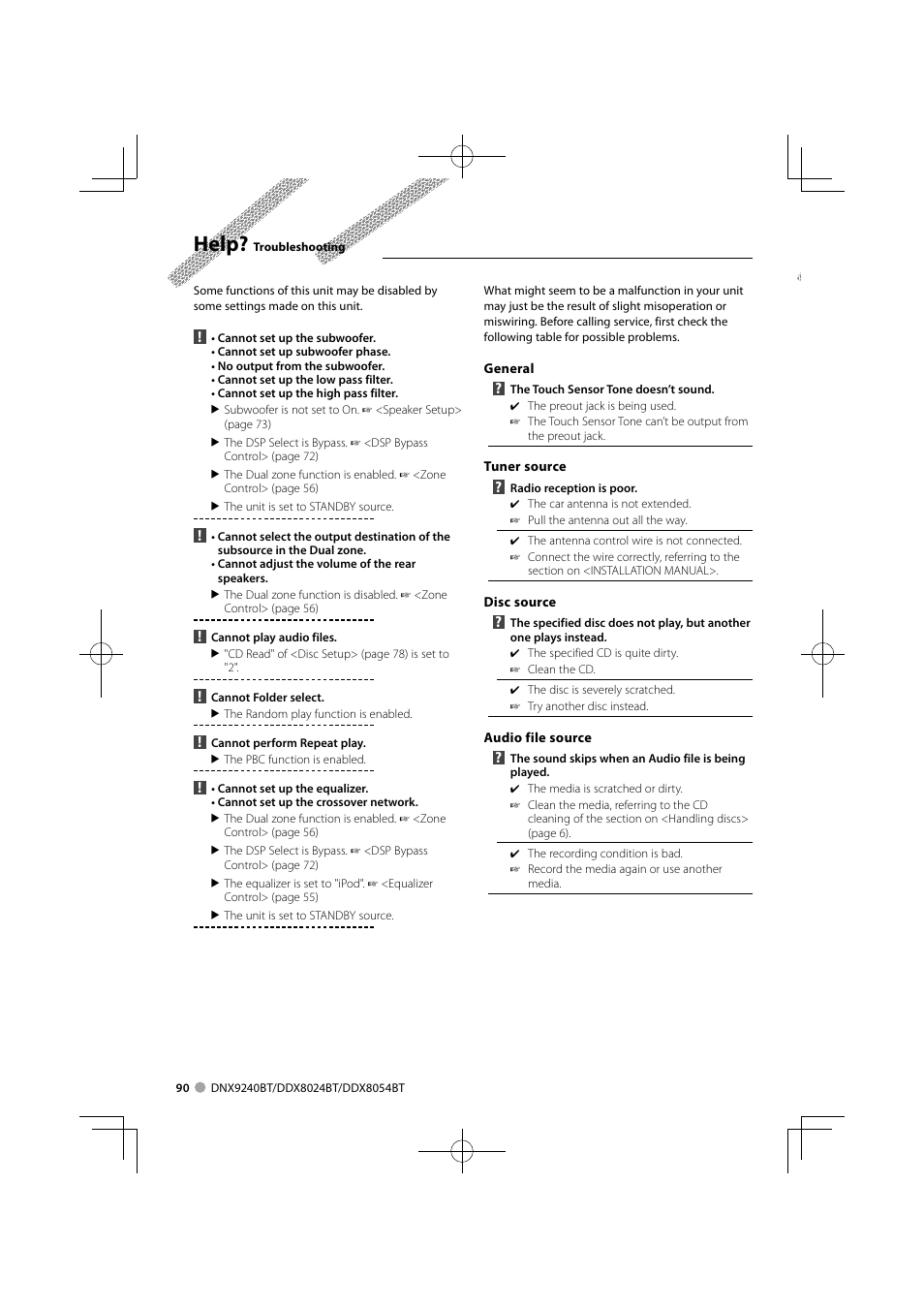 Help | Kenwood DNX9240BT User Manual | Page 90 / 100