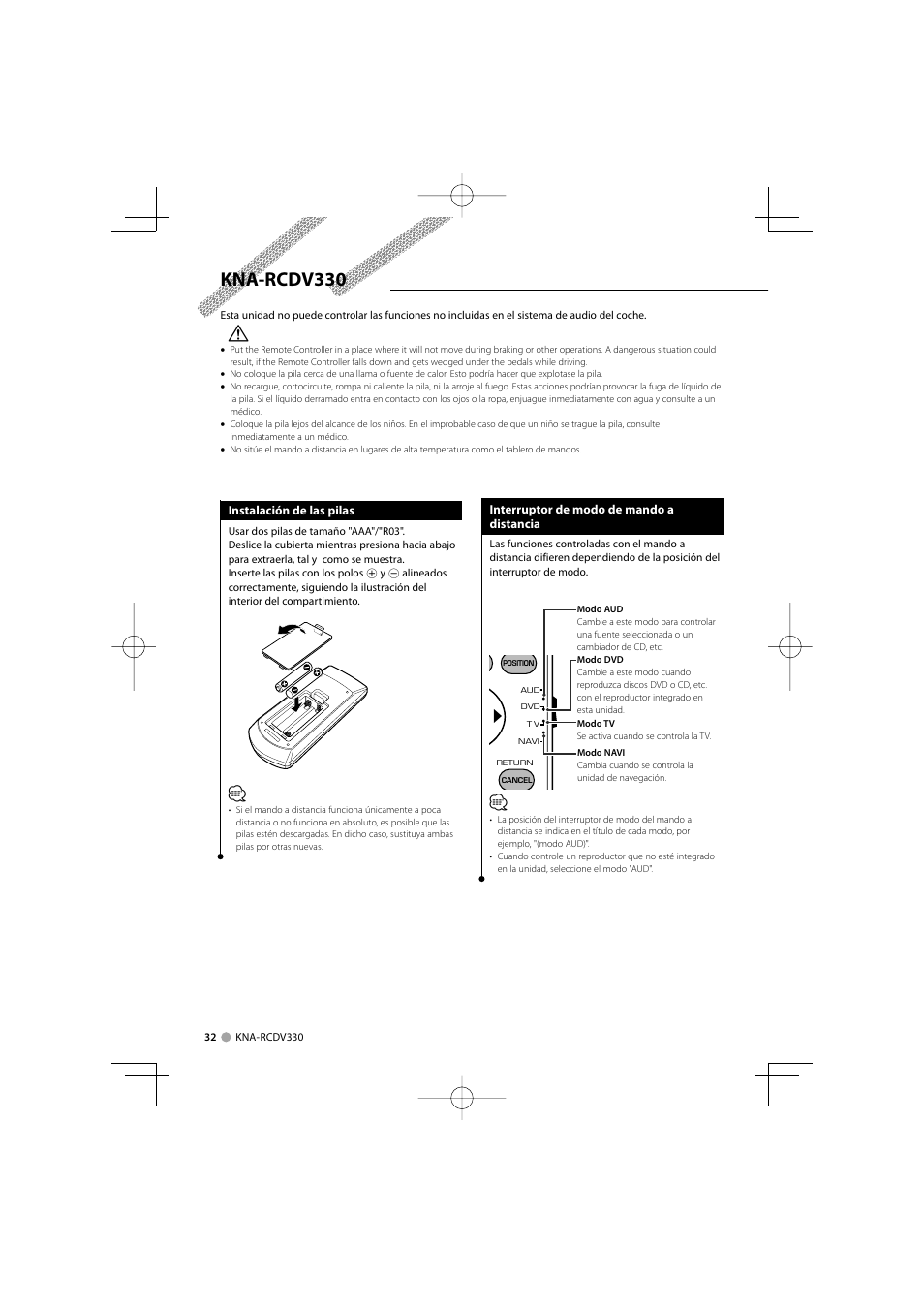 Kna-rcdv330 | Kenwood KNA-RCDV331 User Manual | Page 2 / 7