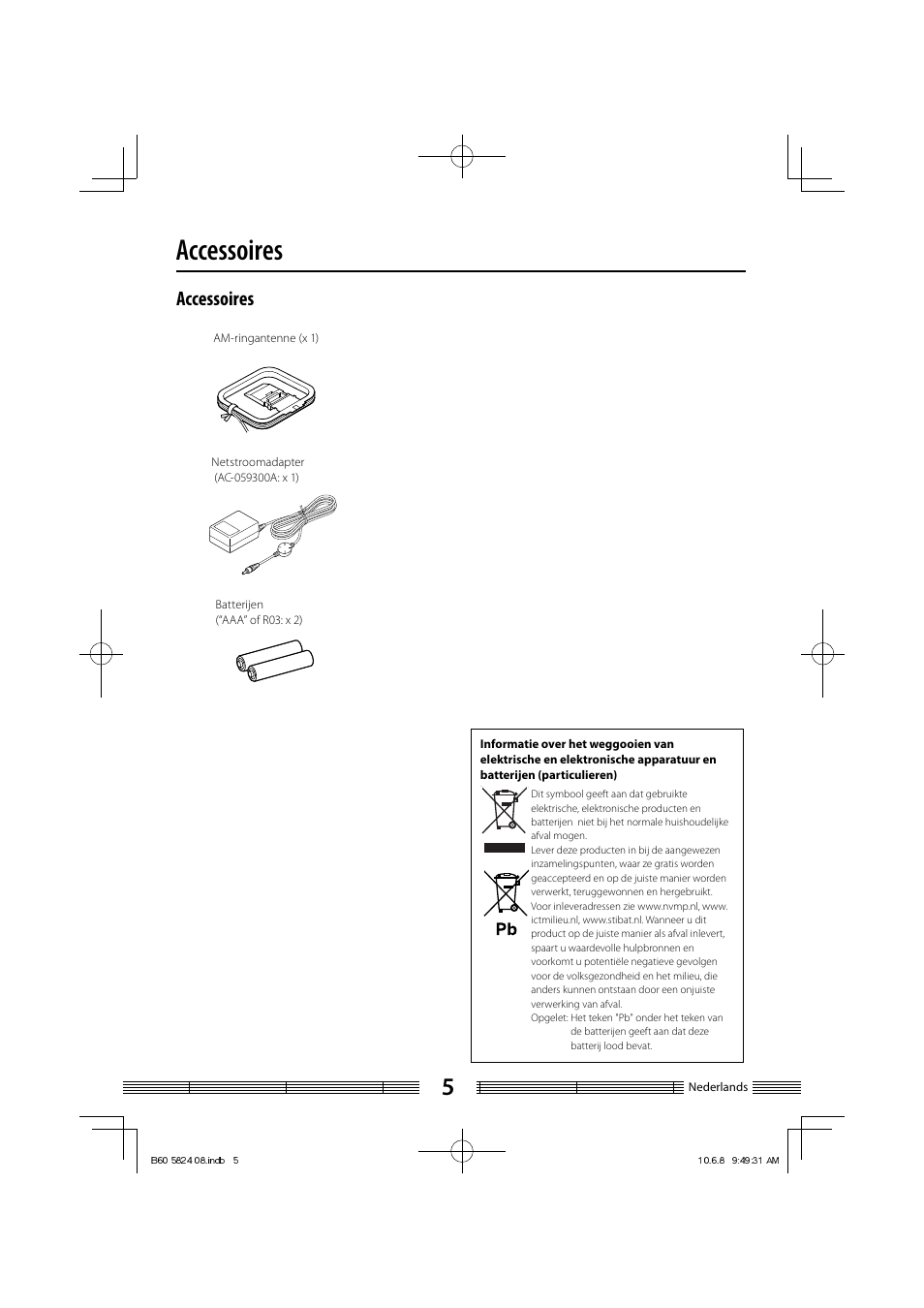Accessoires | Kenwood AS-iP70 User Manual | Page 89 / 168