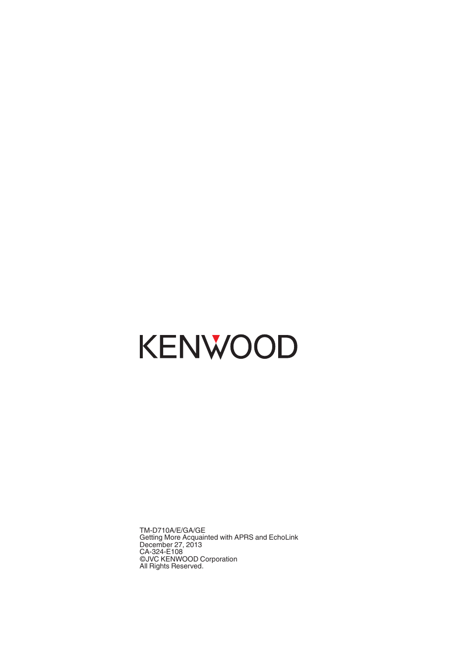 Kenwood TM-D710GE User Manual | Page 108 / 108