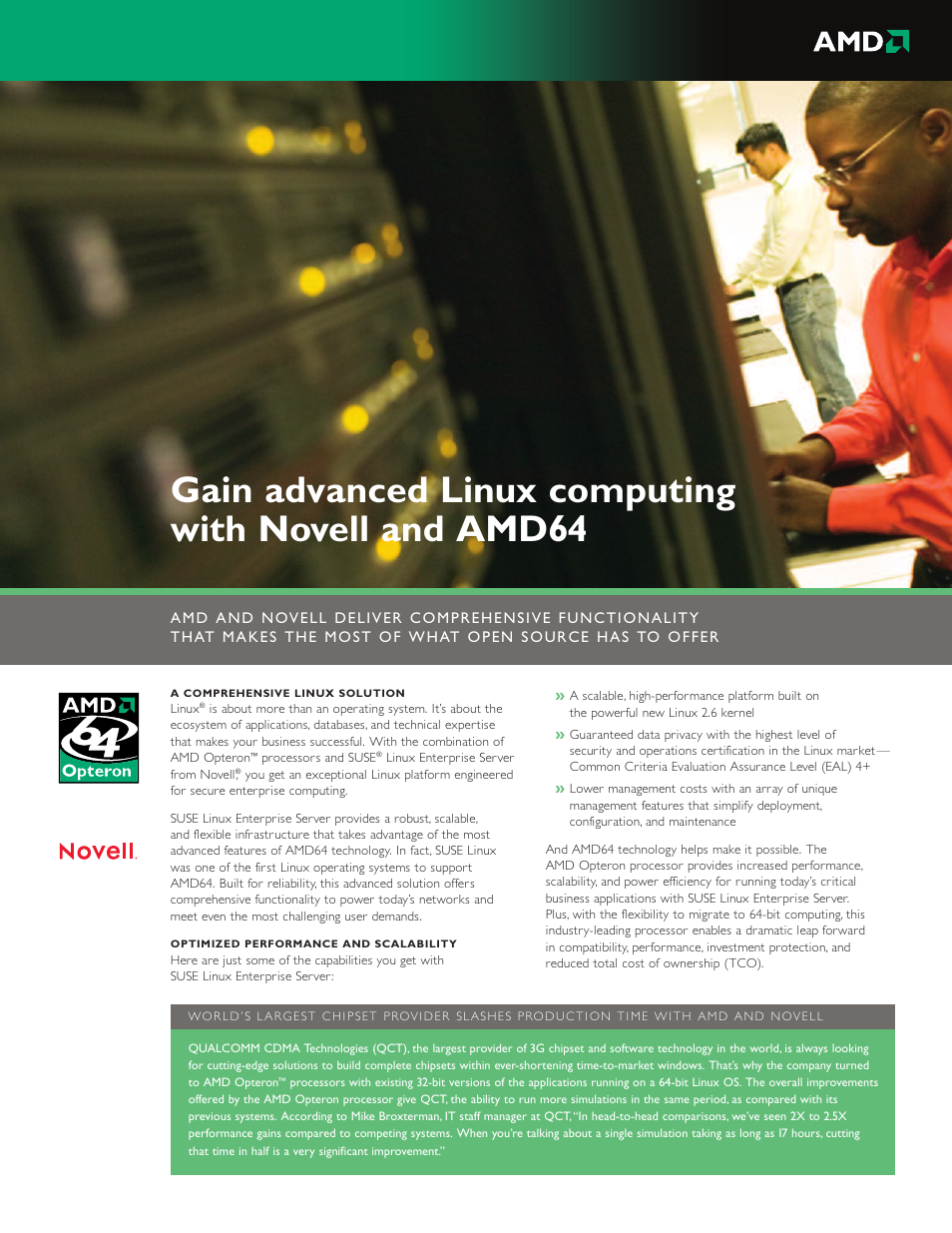 AMD NOVELL 64 User Manual | 2 pages