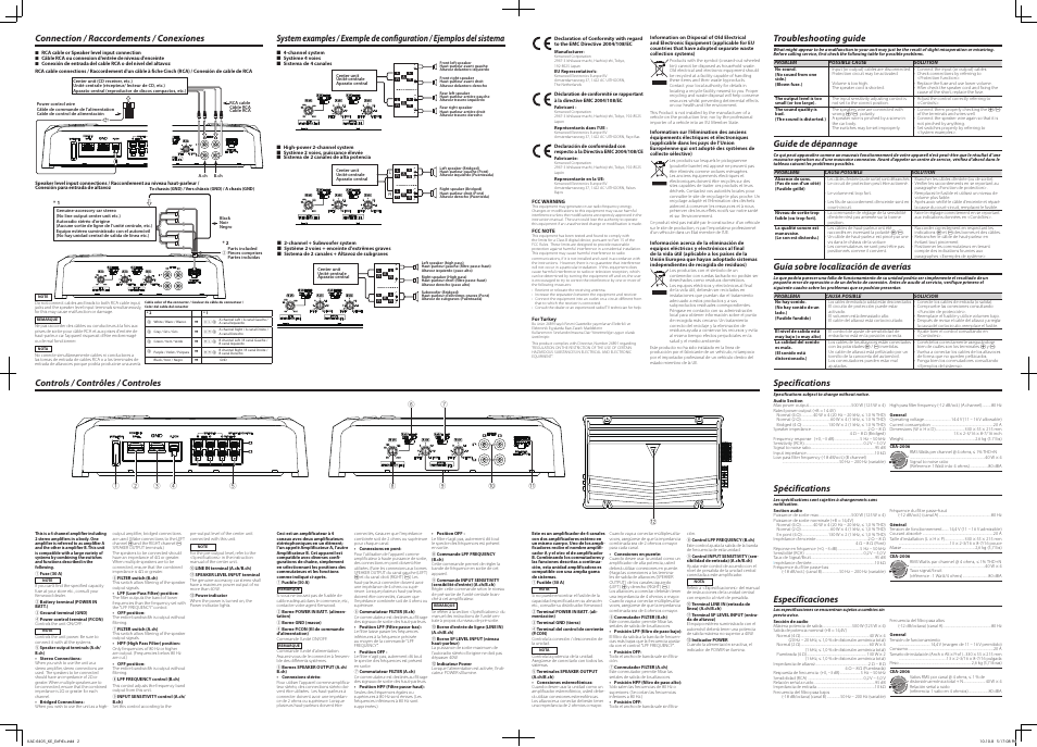 Kenwood KAC-6405 User Manual | Page 2 / 2