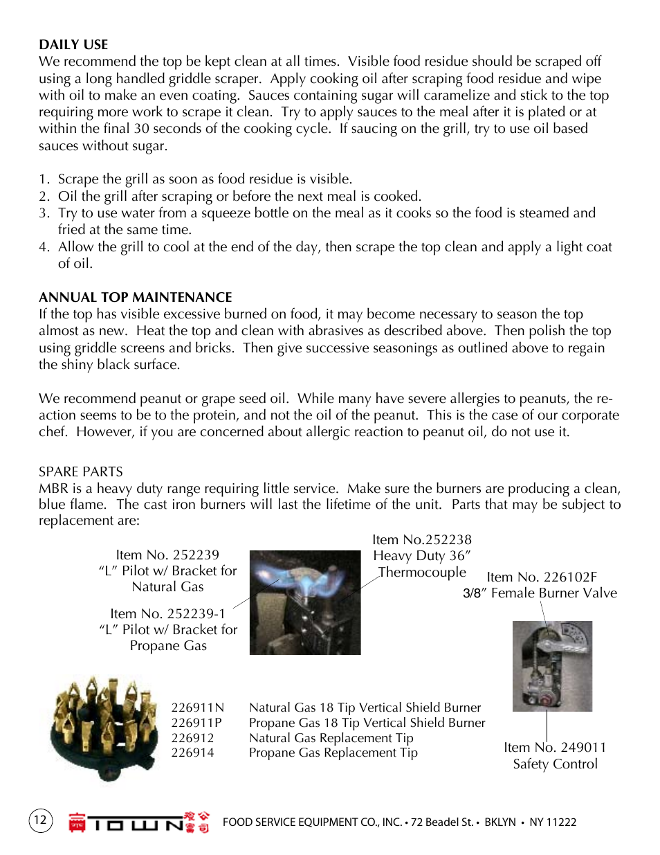 Town Mongolian Barbecue Small User Manual | Page 12 / 16